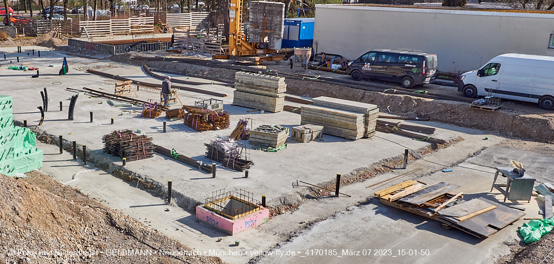 07.03.2023 - Baustelle an der Quiddestraße Haus für Kinder in Neuperlach